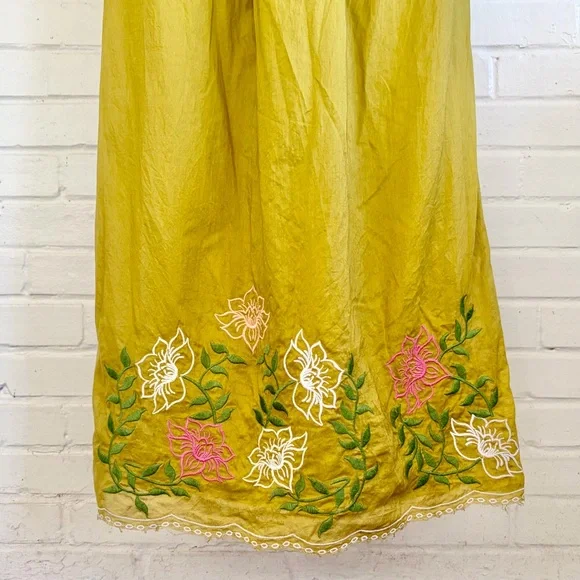 MM Couture by Miss Me Halter Maxi Dress in Yellowish Green, SZ S LIKE NEW! - Picture 5 of 9